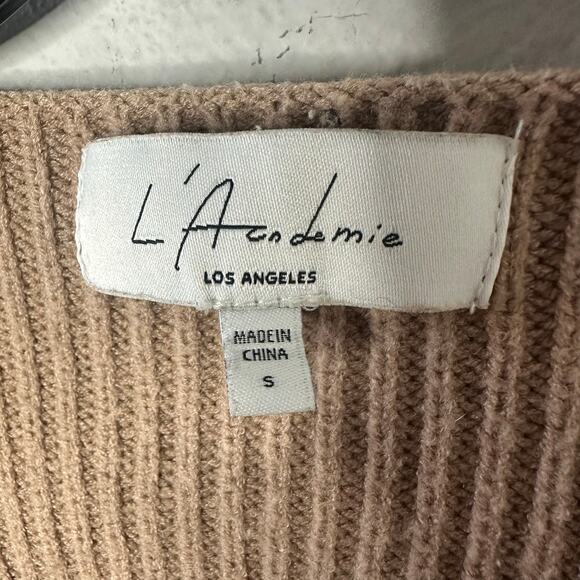 L'ACADEMIE Kori Wrap Sweater in Taupe - Picture 4 of 5